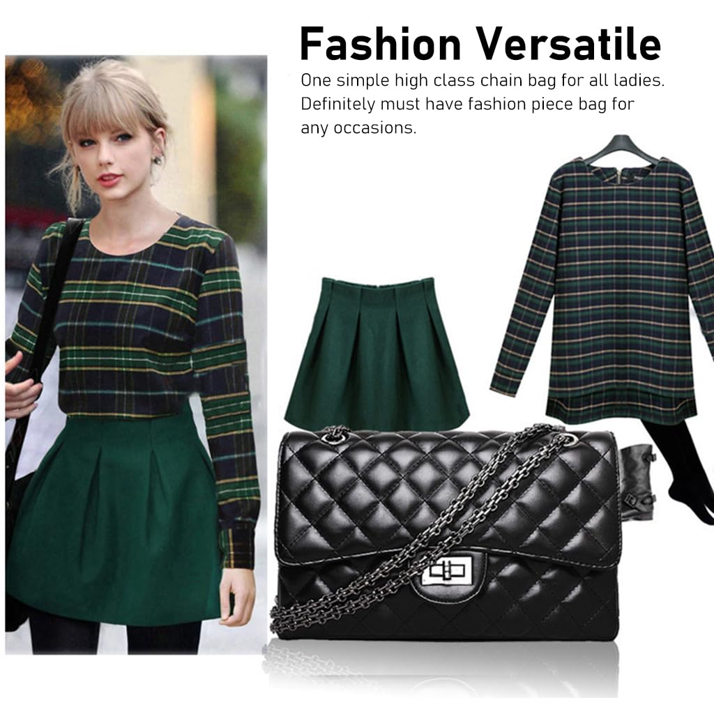 PALAY Sling Bag for Women Stylish PU Leather Shoulder Bag Chain Strap Bag Diamond Pattern Bag Interlock Closure Women Bag Crossbody Bag for Girls PALAY Sling Bag for Women Stylish PU Leather Shoulder Bag Chain Strap Bag Diamond Pattern Bag Interlock Closure Women Bag Crossbody Bag for Girls